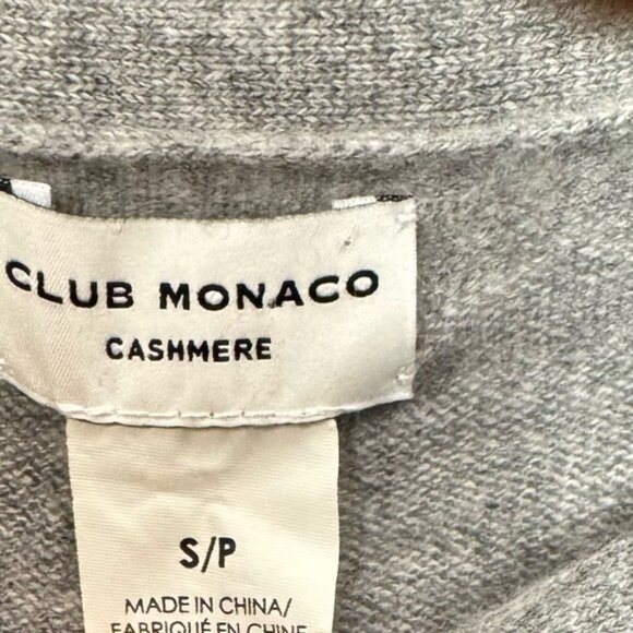 Club Monaco 100% Cashmere Sweater Asymmetrical Hem Pullover Ribbed Soft Knit S - Picture 9 of 14